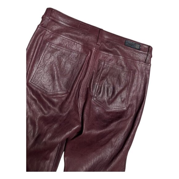 AG ADRIANO GOLDSCHMIED Genuine LAMB LEATHER Skinny Casual Pants Womens Medium - Picture 3 of 7